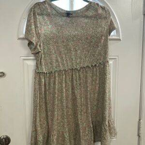 As U Wish Floral Casual Dress in Pink and Green